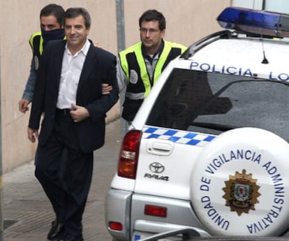 Ginés Jiménez durante su detención en mayo de 2008, dentro de la Operación Bloque.