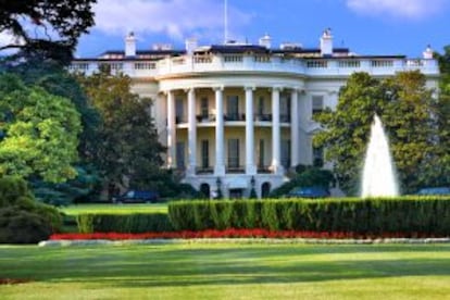 Los jardines de la Casa Blanca, en Washington.