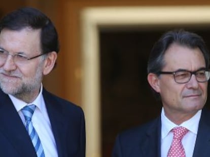 Rajoy y Mas en la reunión en La Moncloa el pasado julio.