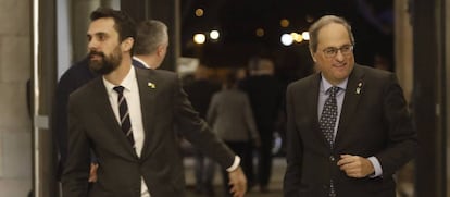 Roger Torrent y Quim Torra.