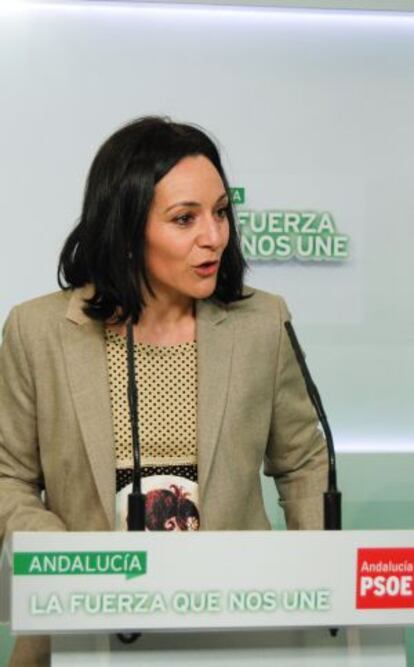 La secretaria de Política Municipal del PSOE de Andalucía, Rafaela Crespín, este jueves