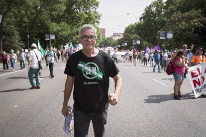 Diego Cañamero, la semana pasada, durante la Marcha contra la Dignidad celebrada en Madrid.