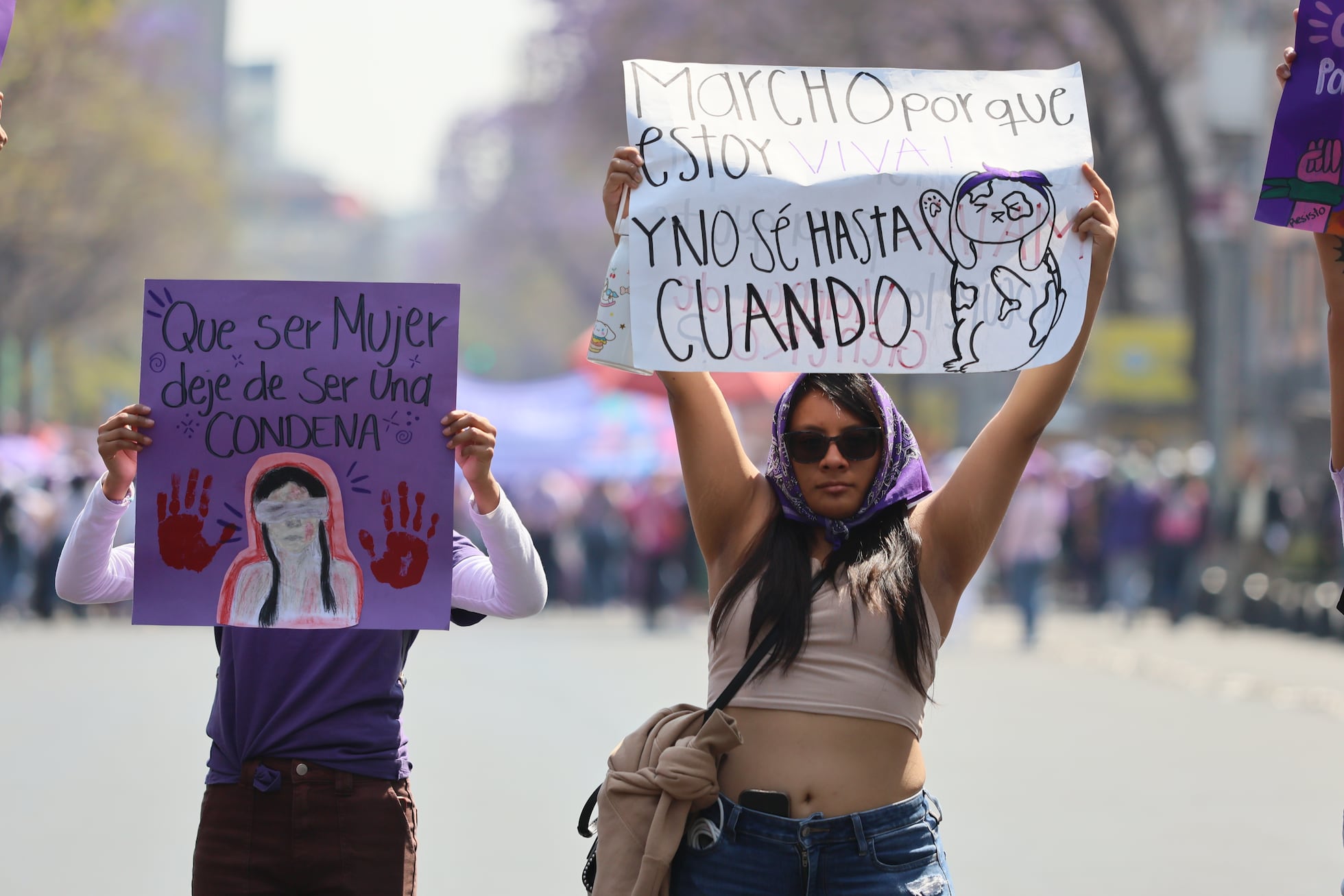 La marea morada sale a las calles de México por el 8M, en vivo | EL ...