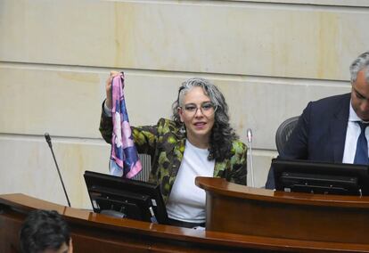 La senadora María José Pizarro en el Congreso de Colombia, en agosto de 2022.