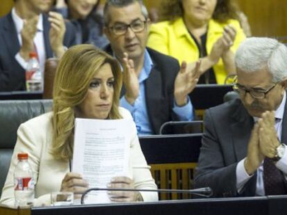 Susana Díaz, al Parlament andalús aquest dimarts.