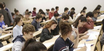 Examen de selectividad en San Sebastián.