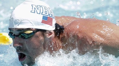 Michael Phelps durante os 100 metros borboleta no Arena Grand Prix.