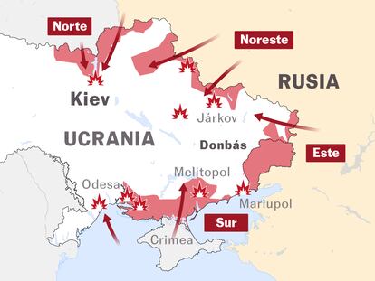 Los mapas de la guerra entre Rusia y Ucrania hoy: vuelven las explosiones sobre Kiev y Járkov