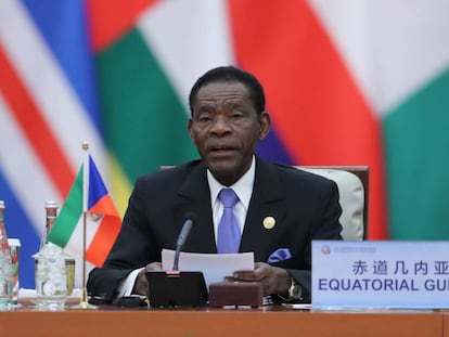 Teodoro Obiang, en una cumbre en Pekín el año pasado.