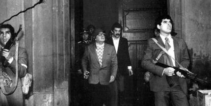 Salvador Allende en La Moneda en 1973.