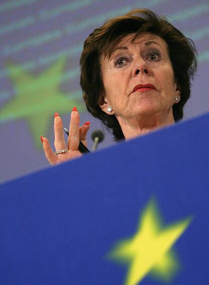 Neelie Kroes, comisaria de Competencia.