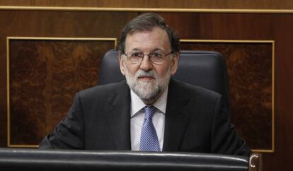 El presidente del Gobierno, Mariano Rajoy, en el Congreso.