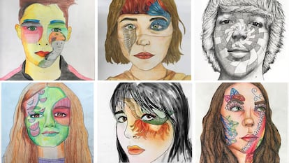 Producciones de los estudiantes del IES Heliche de Olivares. Proyecto pedagógico ‘Mascarillas con arte’.
