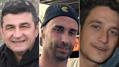 Los tres fallecidos en los incendios forestales: desde la izquierda, Mircea Spiron, Abel Ramos y Jaime Aparicio.