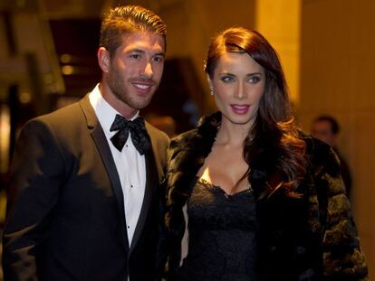 Sergio Ramos y Pilar Rubio en la sede de la FIFA, en Z&uacute;rich.