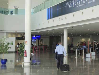 Terminal internacional del aeropuerto de Gibraltar.