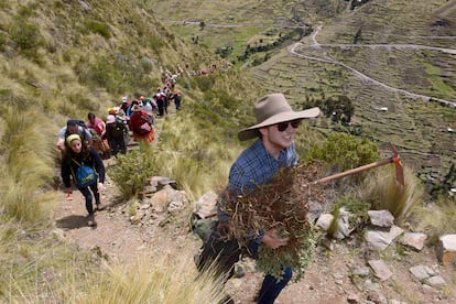 Florent Kaiser, ingeniero forestal franco-alemán y CEO de Global Forest Generation, durante el Queuña Raymi 2018.