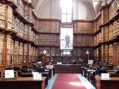 La Biblioteca Angelica, el pasado jueves, en Roma.