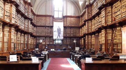 La Biblioteca Angelica, el pasado jueves, en Roma.