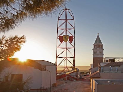 Vista de las instalaciones de Ferrari Land en Port Aventura, en Tarragona.