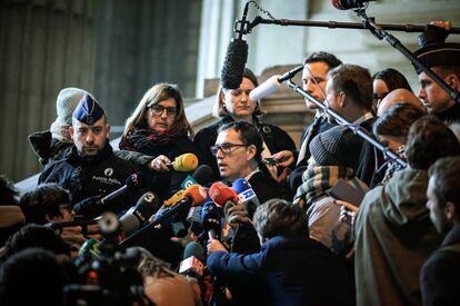 Uno de los abogados del expresidente de la Generalitat Carles Puigdemont tras la comparecencia de su cliente ante la Justicia belga el pasado lunes.