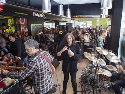 Un momento del concierto de Sopa de Cabra.