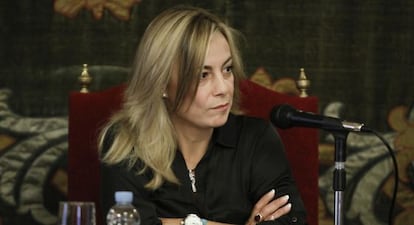 La alcaldesa de Alicante, Sonia Castedo, durante el pleno municipal.