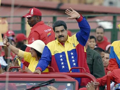 Nicol&aacute;s Maduro durante el cierre de su campa&ntilde;a