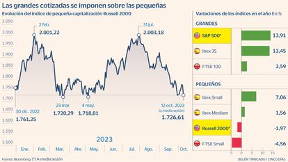 Las grandes cotizadas se imponen sobre las pequeñas