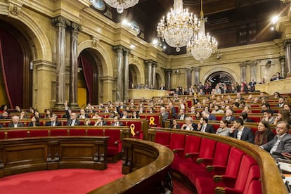 L&#039;hemicicle del Parlament aquest dijous. 