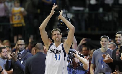 Nowitzki, tras el partido ante los Lakers.