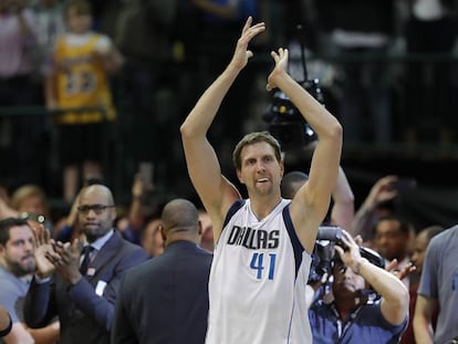 Nowitzki, tras el partido ante los Lakers.