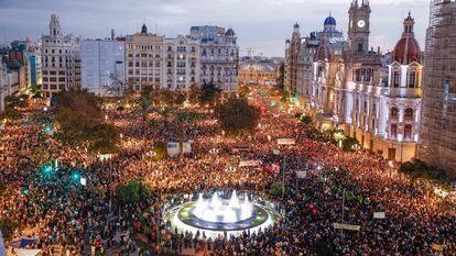 Vista panorámica de la manifestación del 9 de noviembre.