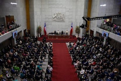 Vista general del Congreso de Valparaíso durante la ceremonia de investidura.