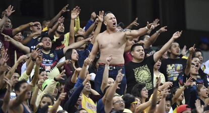 Los aficionados de América en agosto.