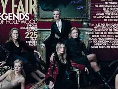 La portada de <i>Vanity Fair</i> en la que Annie Leibovitz reunió a las 10 mejores actrices del momento. Entre ellas, abajo a la derecha, Penélope Cruz.