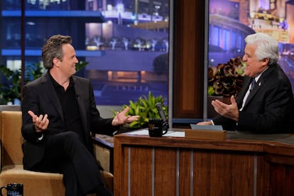 El actor Matthew Perry, en el programa de Jay Leno, en 2013.