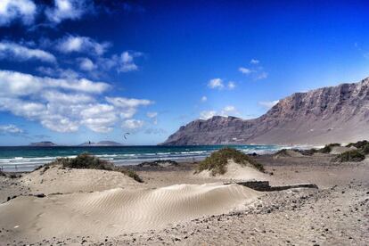 Caleta de Famara, en Lanzarote.