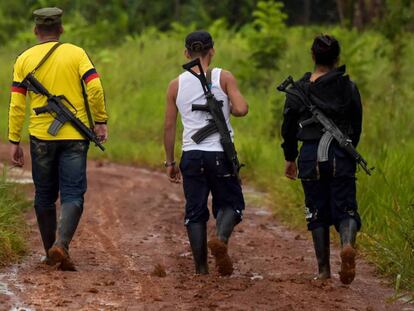 Miembros de la disidencia de las FARC en el departamento del Guaviare.