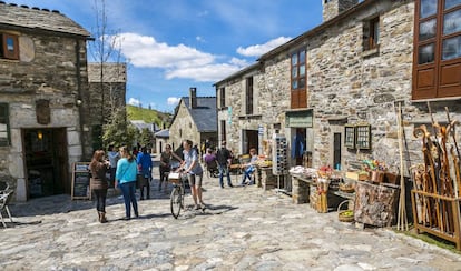 Pueblo de o Cebreiro, en la comarca de Os Ancares (Lugo).