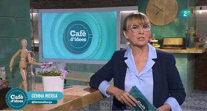 Gemma Nierga y su programa Cafè d'idees La 2 Cat