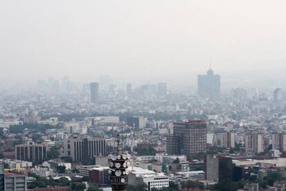 Una imagen desde arriba de la Ciudad de México.