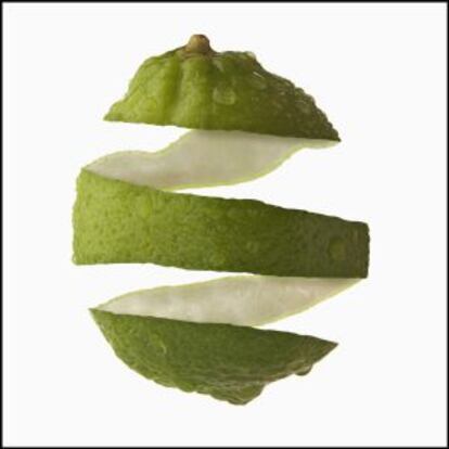 La piel de lima, ingrediente clave de un buen 'gin-tonic'.