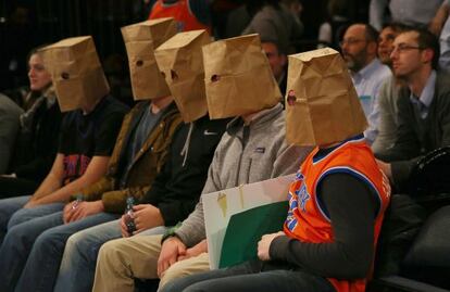Aficionados de los Knicks, en el Madison.