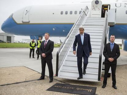 Kerry en arribar aquest divendres a Londres.