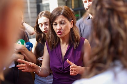 La ministra de Juventud e Infancia, Sira Rego, durante una comparecencia ante los medios en julio.