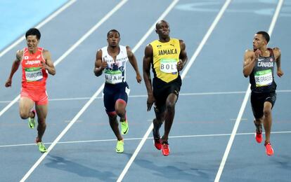 Bolt en la semifinal.