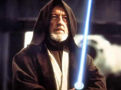 Alec Guinness, como el caballero jedi Obi Wan Kenobi en el Episodio IV de 'Star Wars' (1977)
