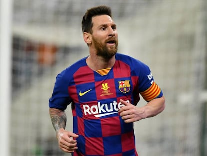 Messi, en la Supercopa.