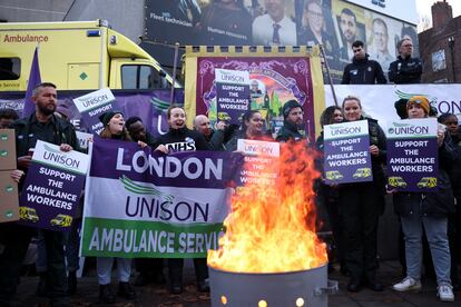 Huelga de ambulancias Reino Unido